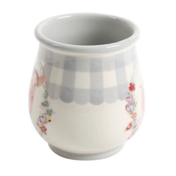 The Pioneer Woman set of 4 gingham check Pig belly mugs - Picture 3 of 6